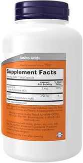 NOW Foods, GABA with Vitamin B-6, 500 mg, 200 Veg Capsules